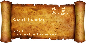 Kazai Eperke névjegykártya